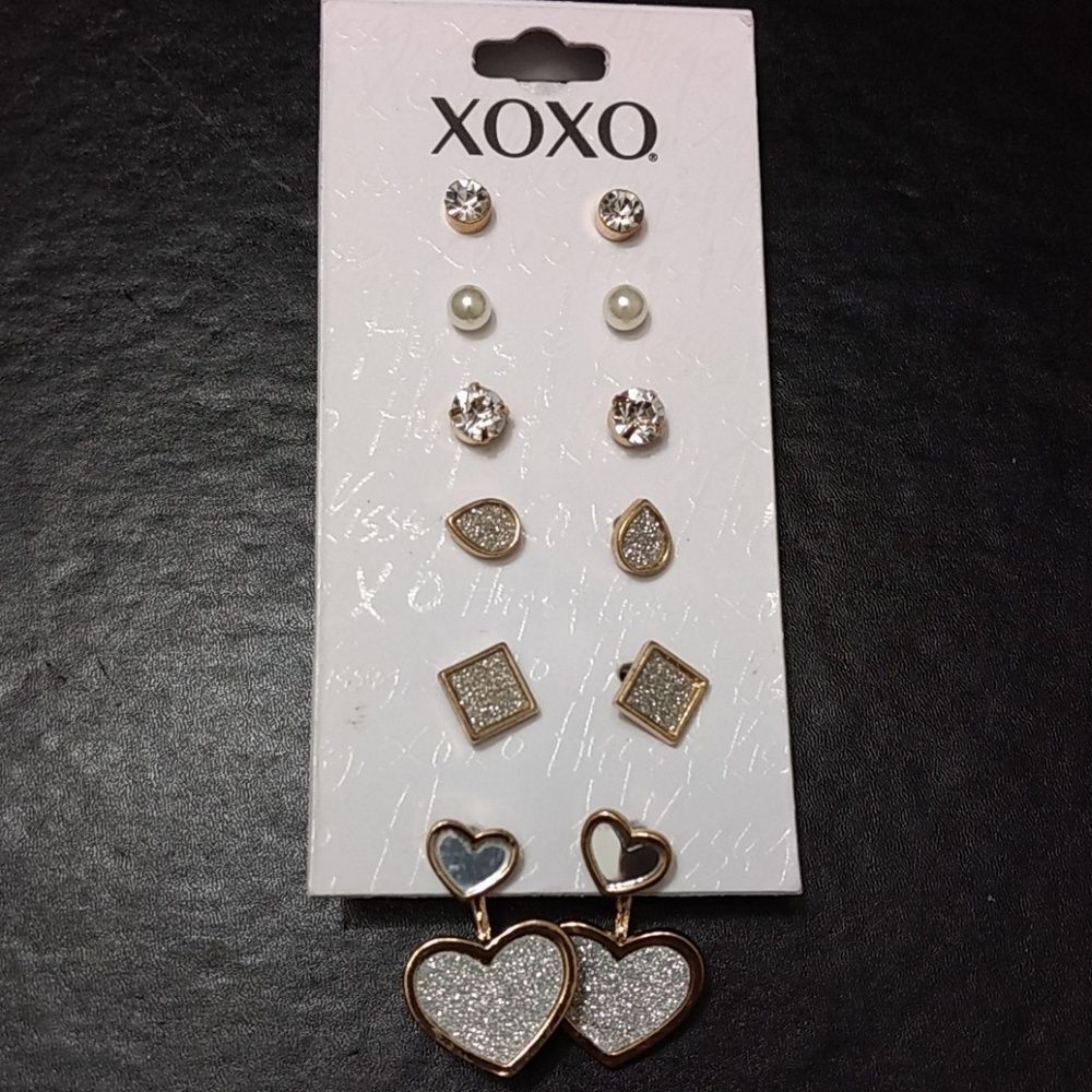 XOXO six pair earring set